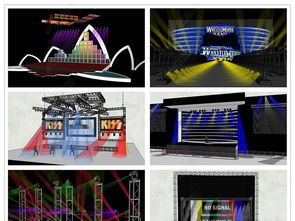 精品舞美背景設(shè)計(jì)與舞臺(tái)走秀的完美融合 T臺(tái)燈光音響及射燈SU模型解析